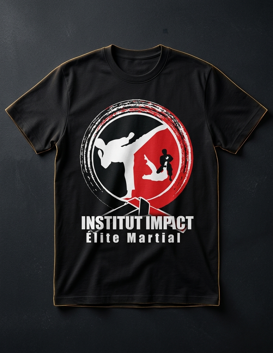 T-shirt Institut Impact — Kickboxing (Emblème officiel)